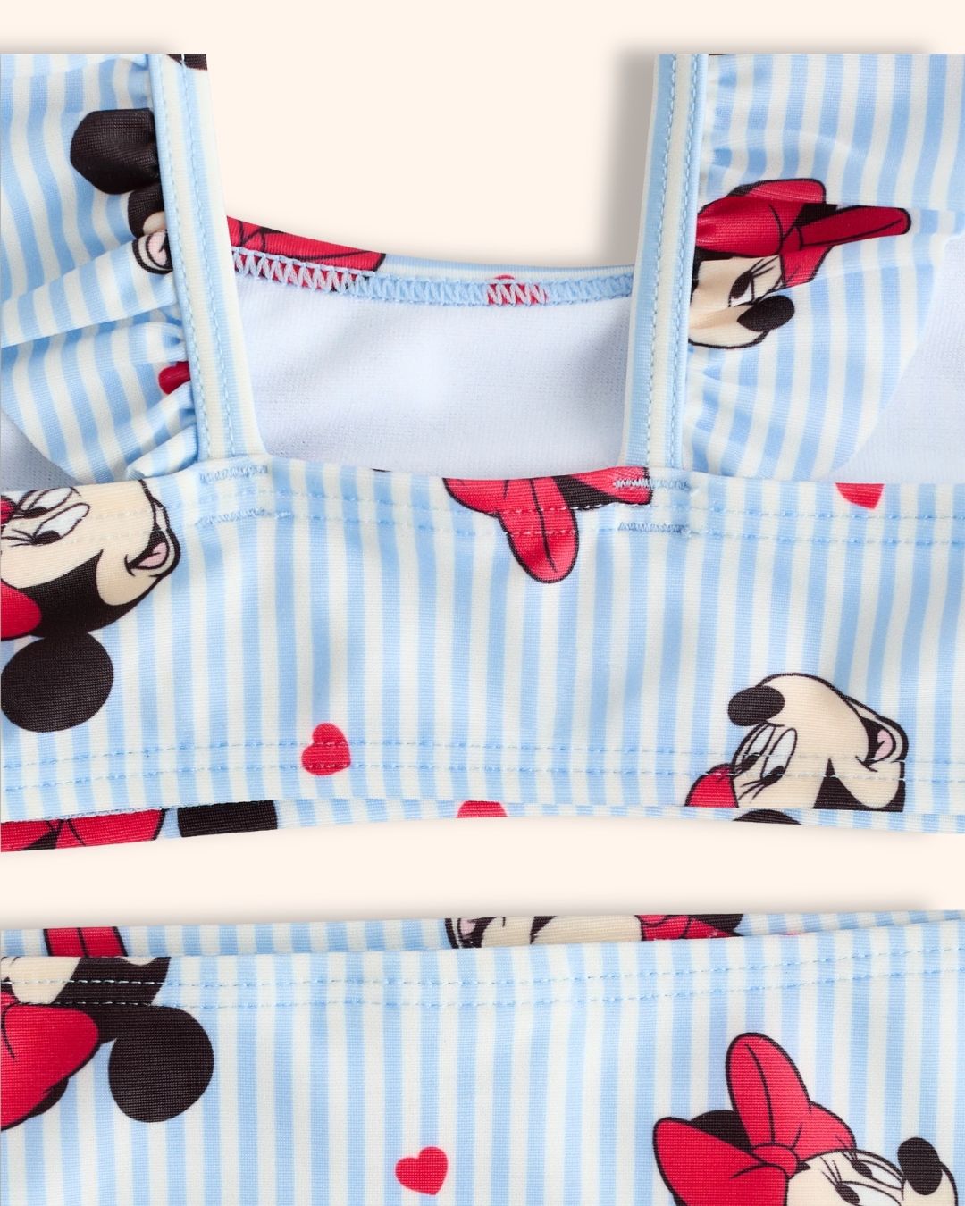 Disney Minnie Mouse Bikini, 2 Piece for children, detail view, available from Melly's World in Lebanon