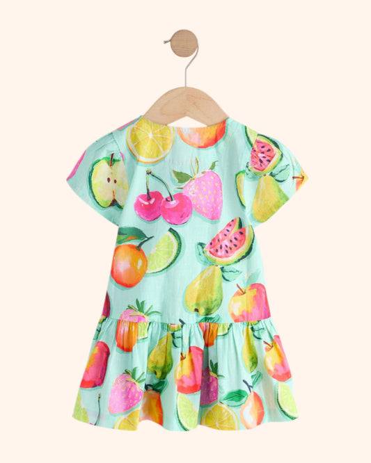 Fruit Print Dress - Back