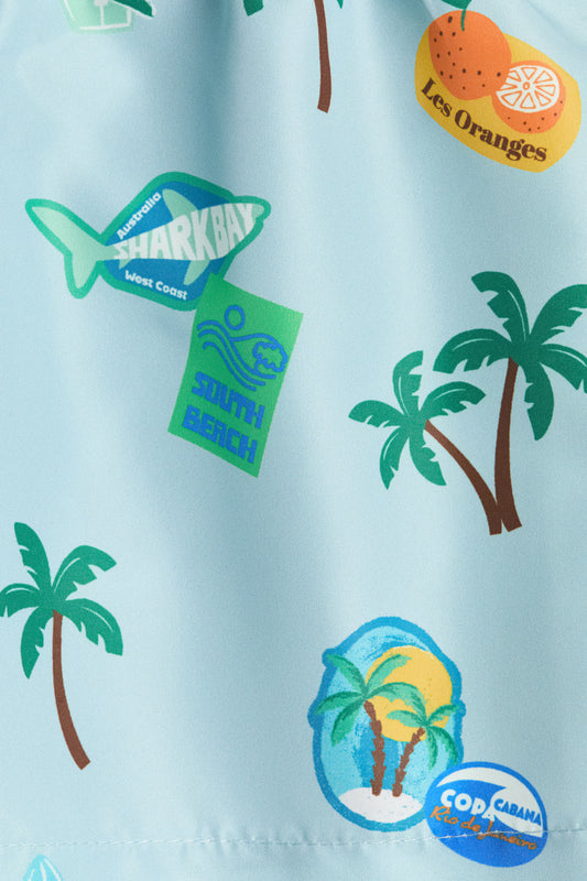 H&M UK - Southbeach Printed Swim Trunks