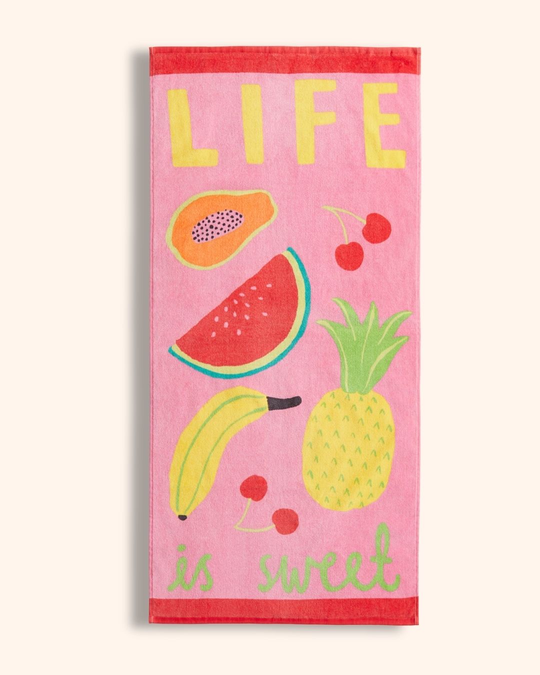 Papaya Print Bath Towel for children, available from Melly's World in Lebanon