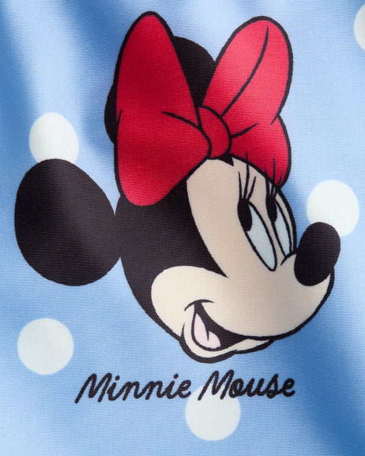 Disney Minnie Mouse Swimsuit for children, print detail, available from Melly's World in Lebanon