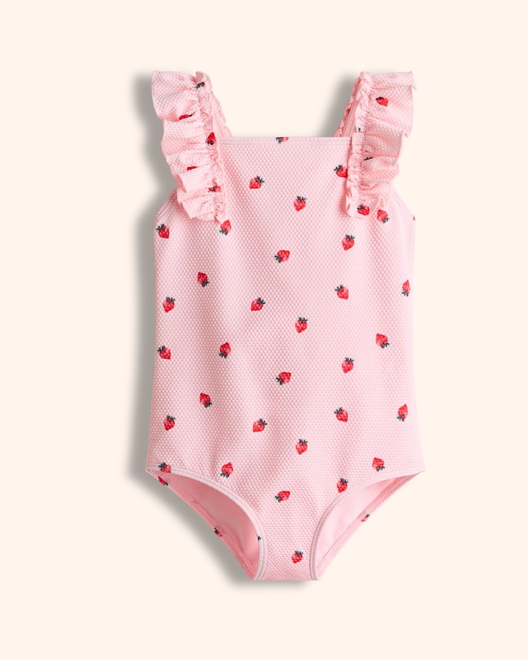 Strawberry Frill Swimsuit for children, available from Melly's World in Lebanon