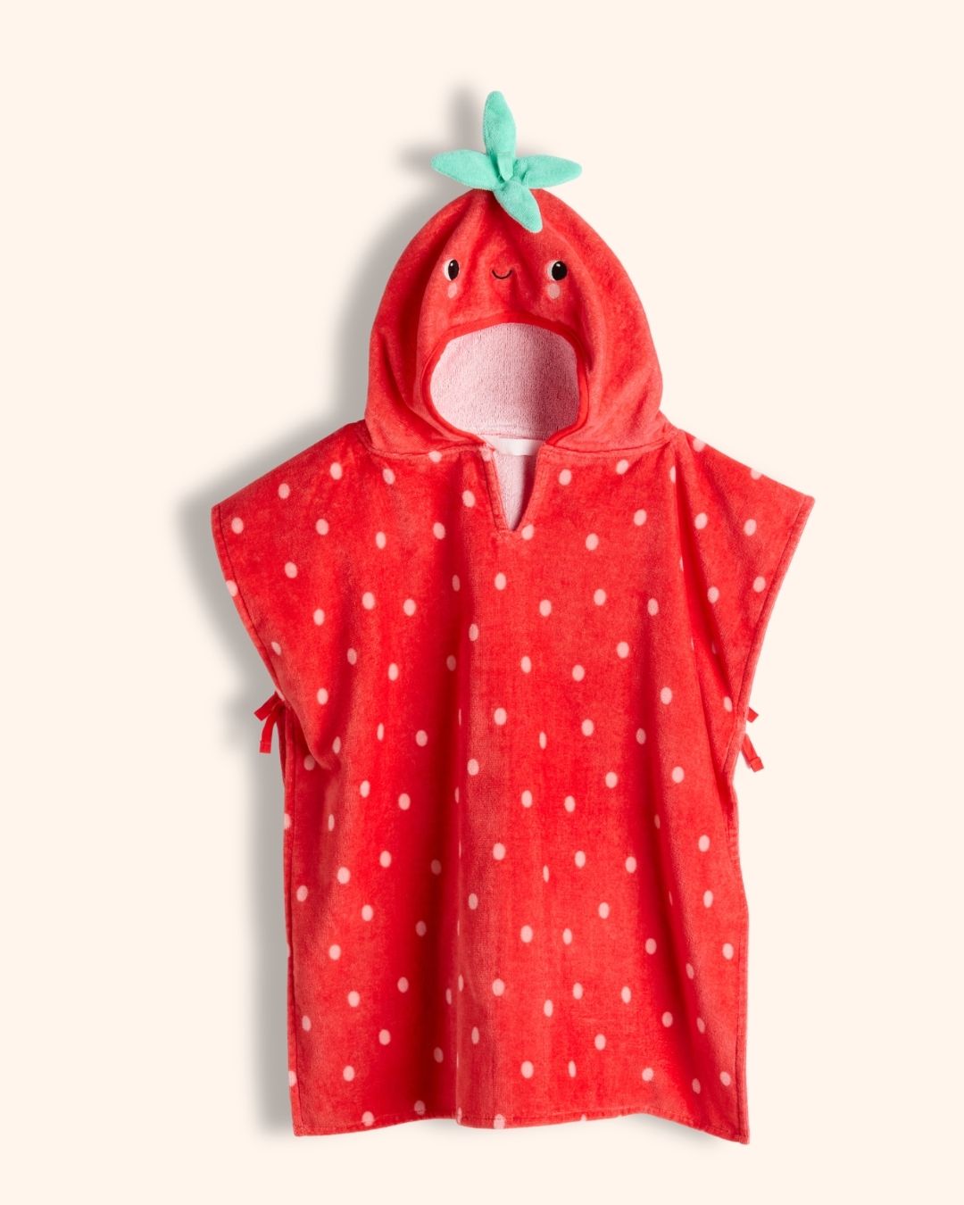 Strawberries Towel Cape for children, available from Melly's World in Lebanon