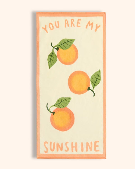 Orange Print Bath Towel for children, available from Melly's World in Lebanon