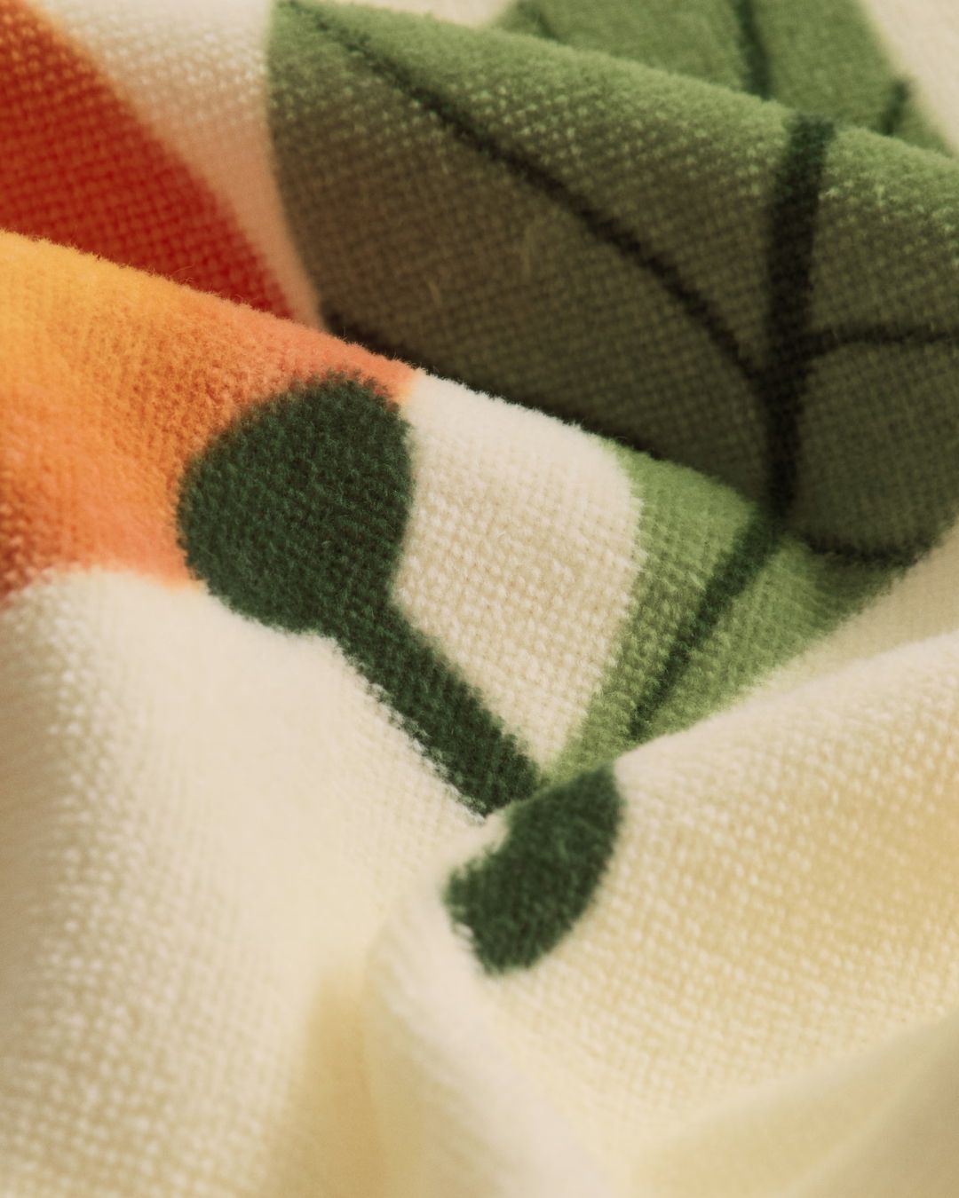 Orange Print Bath Towel for children, detail view, available from Melly's World in Lebanon