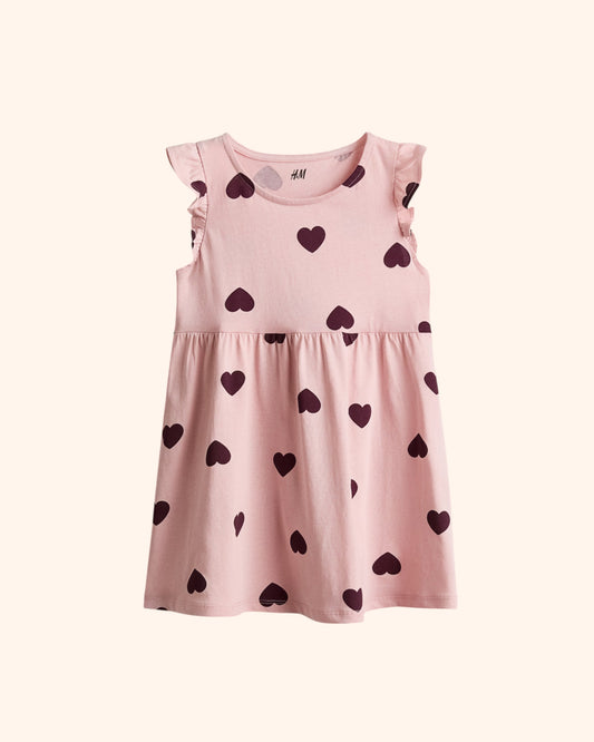 H&M UK - Brown Hearts Dress