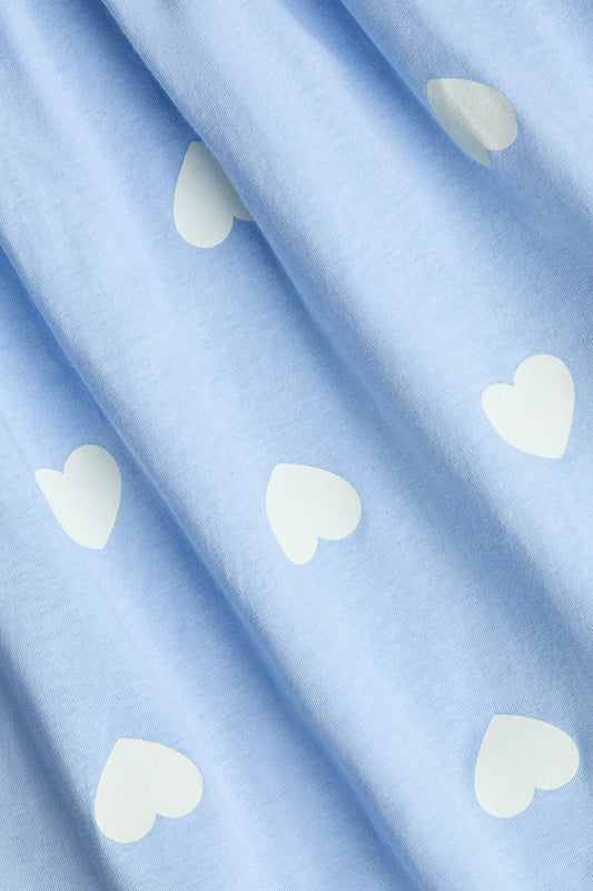 Light Blue Hearts Dress - 2