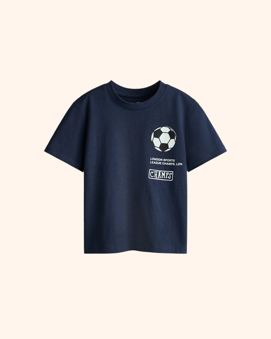 Navy Football T-shirt - 1