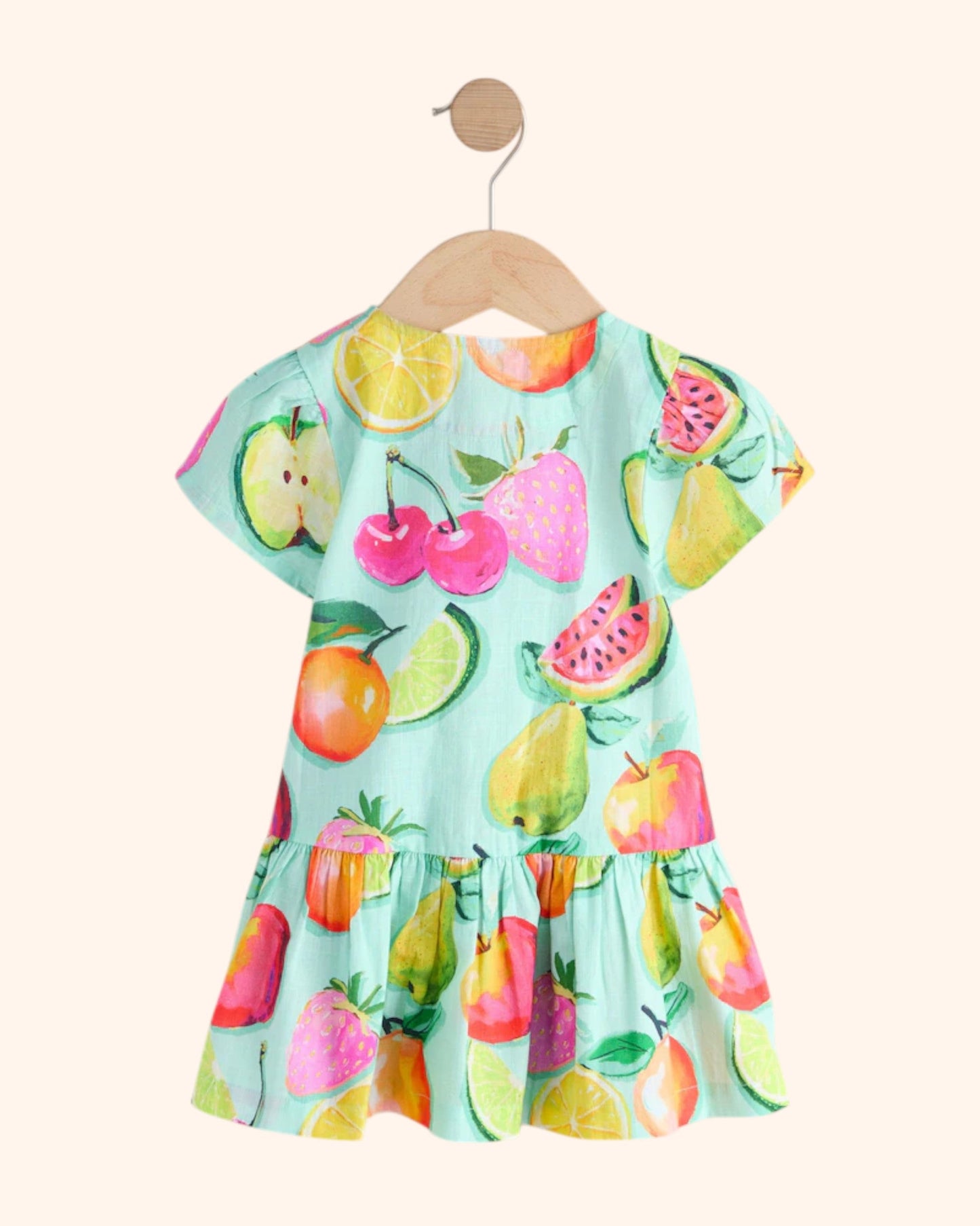 Fruit Print Dress - Back