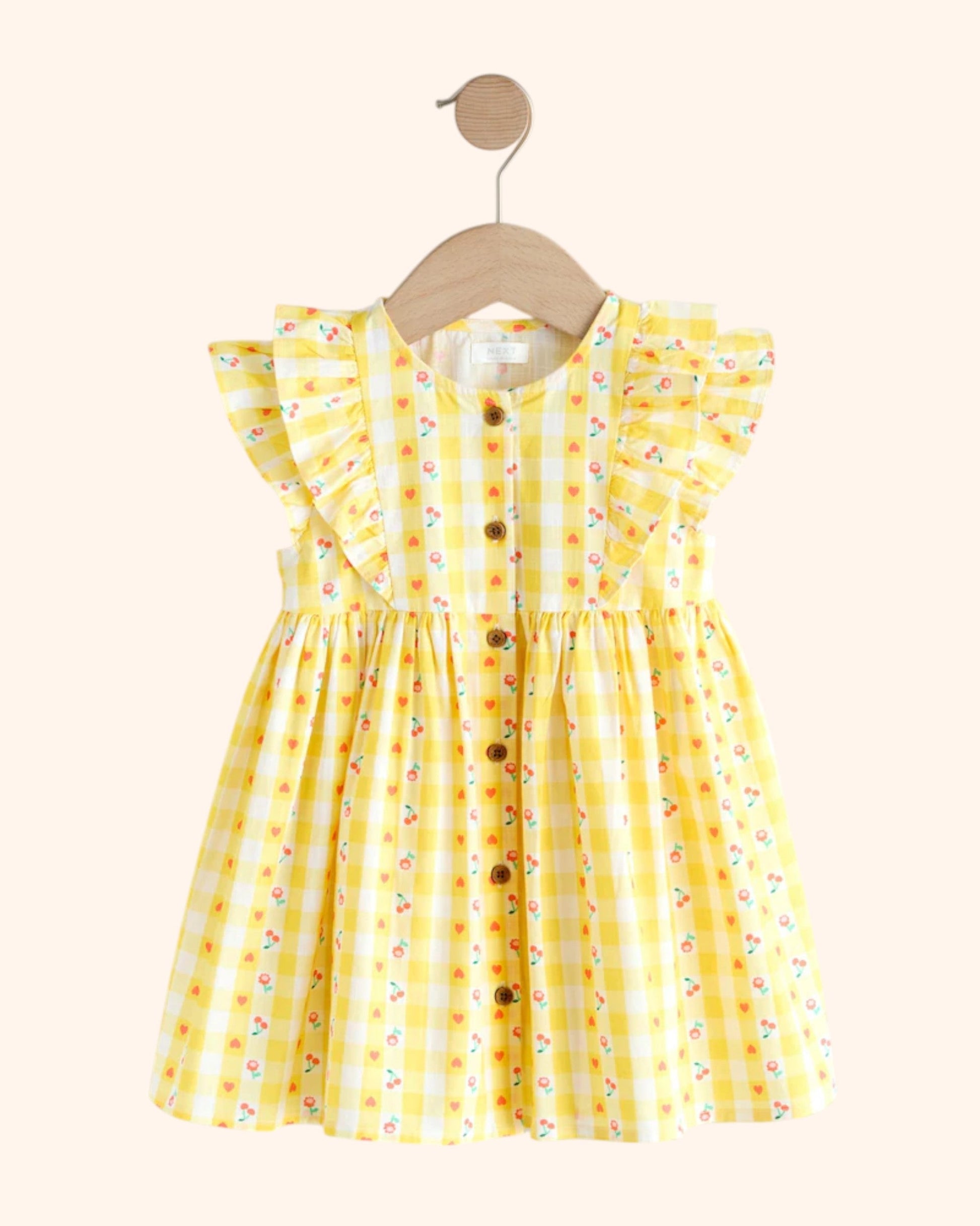 Yellow Flowers Dress - Front
