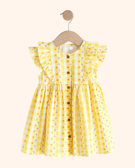 Yellow Flowers Dress - Front