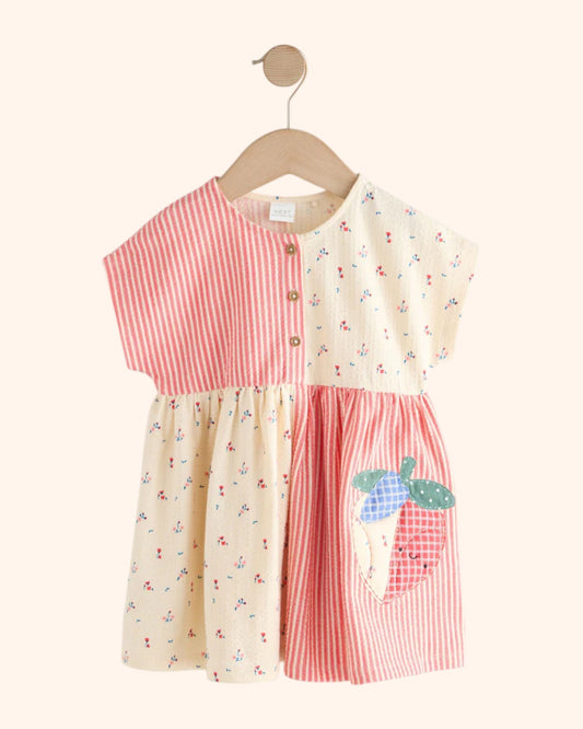 Patchwork Strawberry Dress - Front