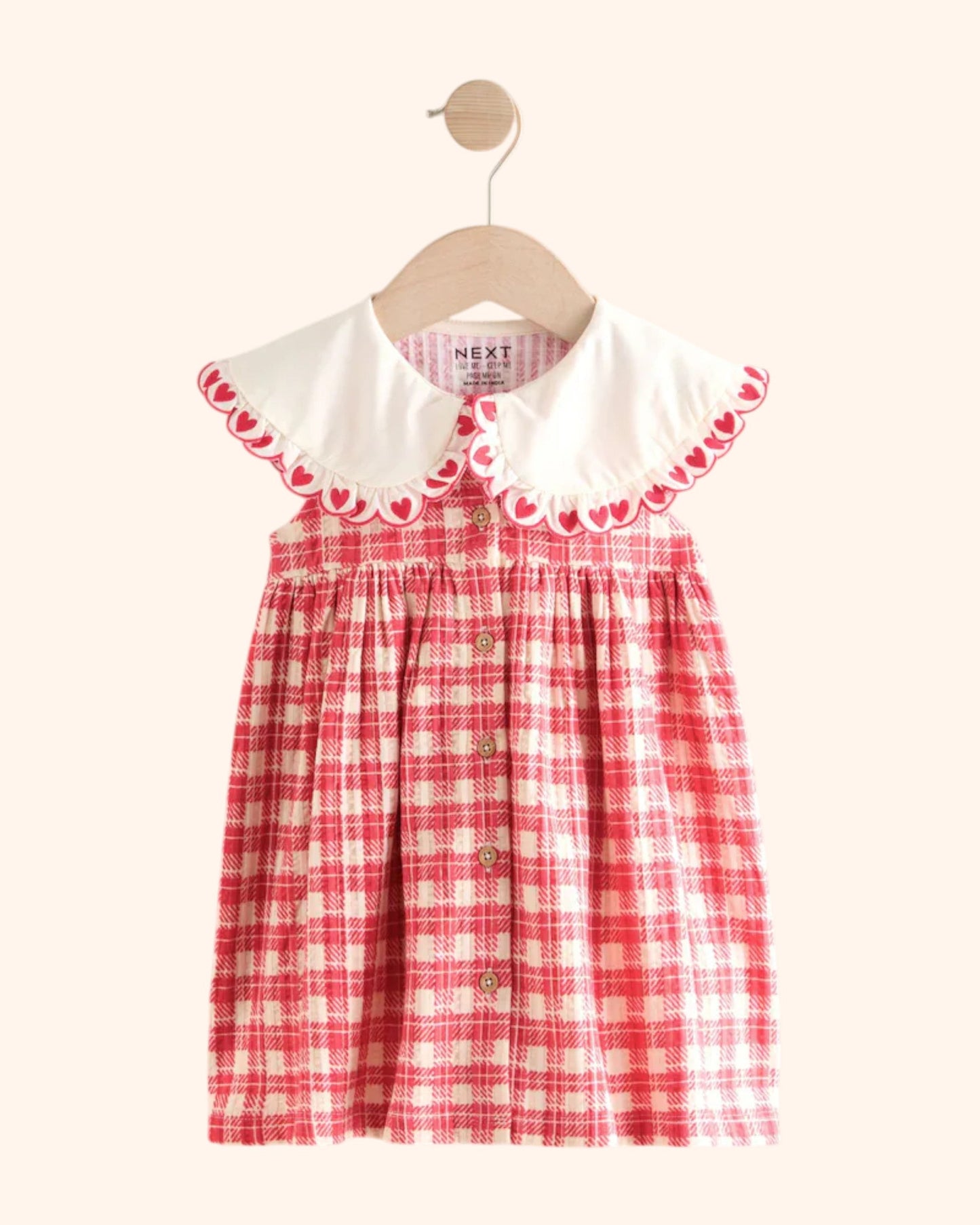 Red Check Dress - Front