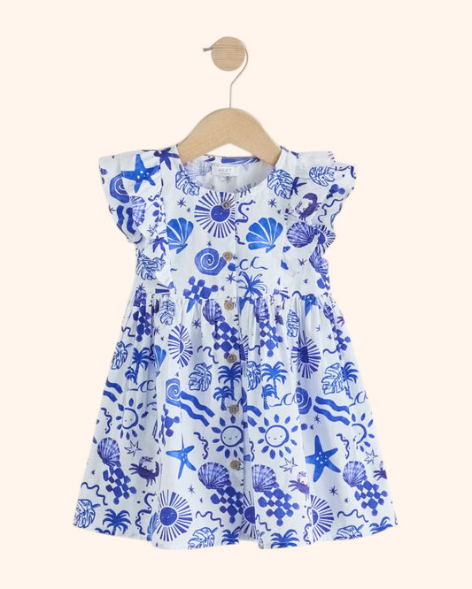 Seaside Print Dress - Front