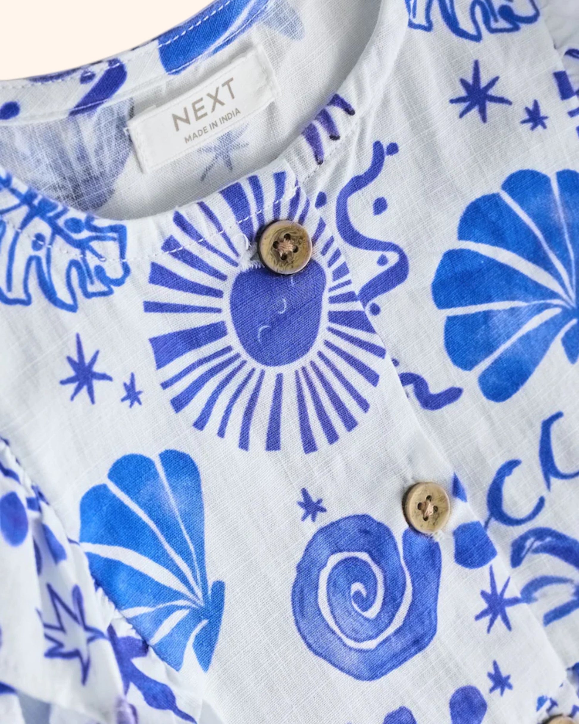 Seaside Print Dress - Detail 1