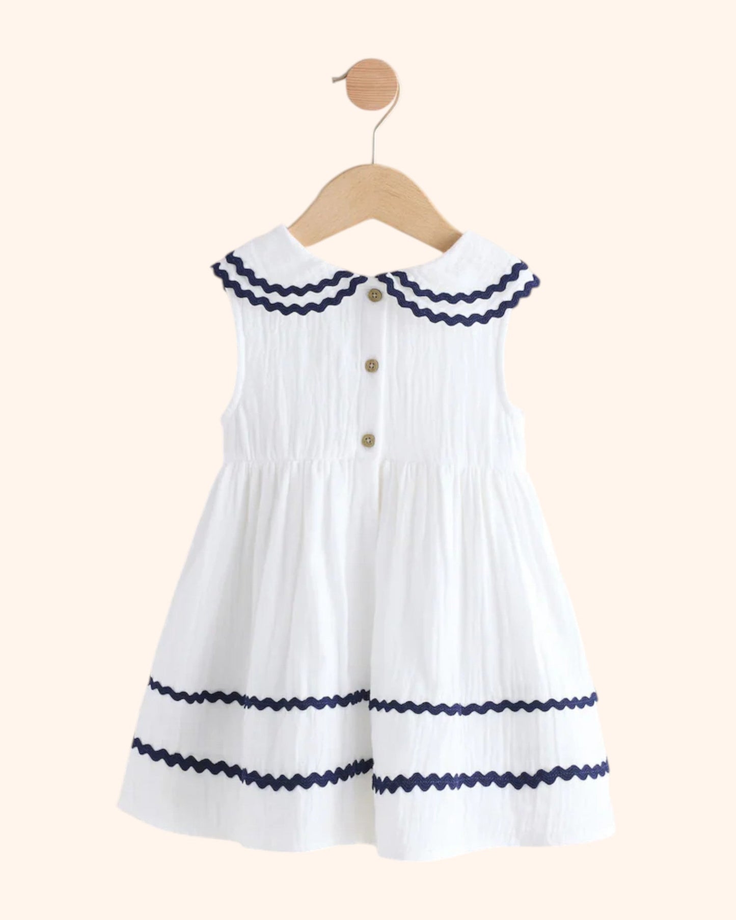 White Sailor Dress - Back