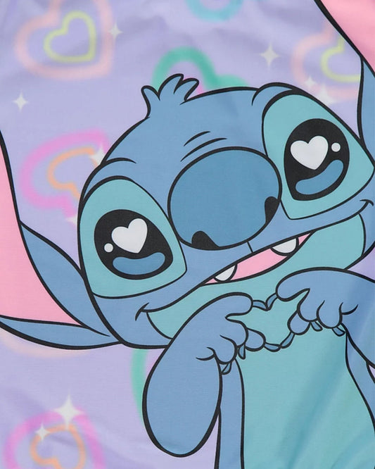 Disney Stitch Lilac Heart Swimsuit for children, available from Melly's World in Lebanon