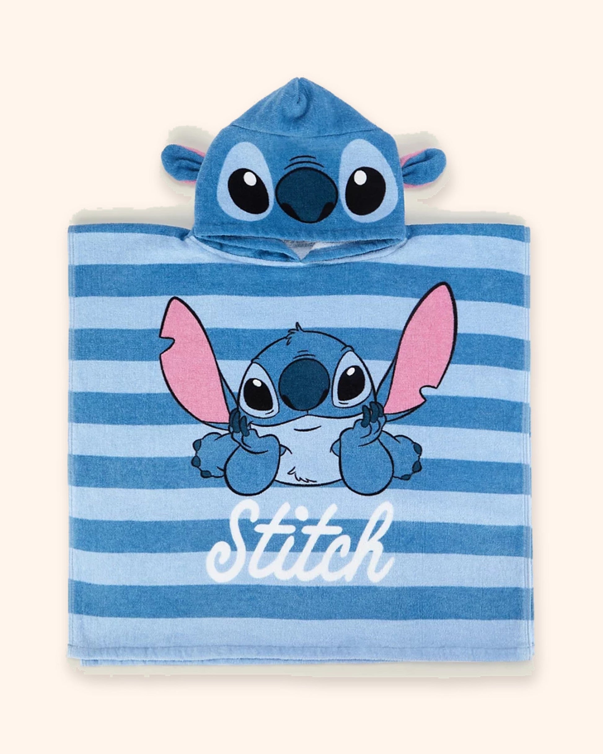 Disney Stitch Print Cotton Poncho for children, available from Melly's World in Lebanon